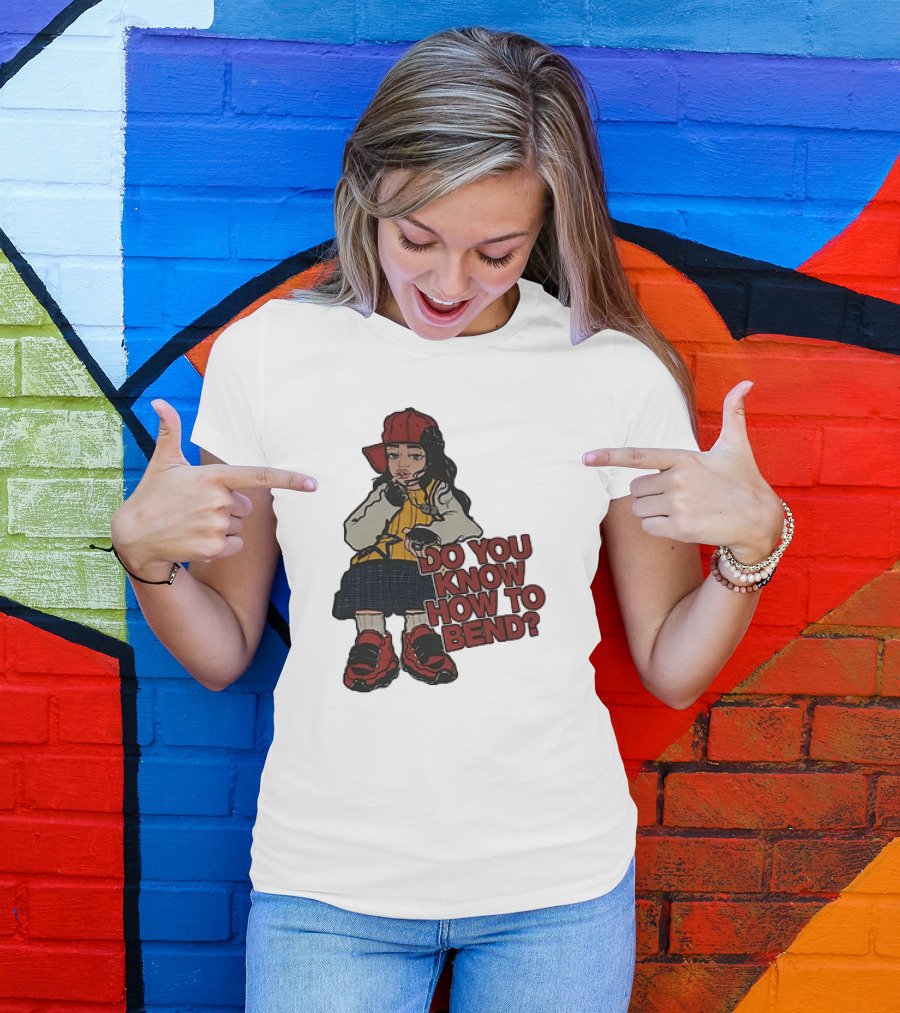 Do You Know How To Bend? Girl With Red Cap And Sneakers T-Shirt