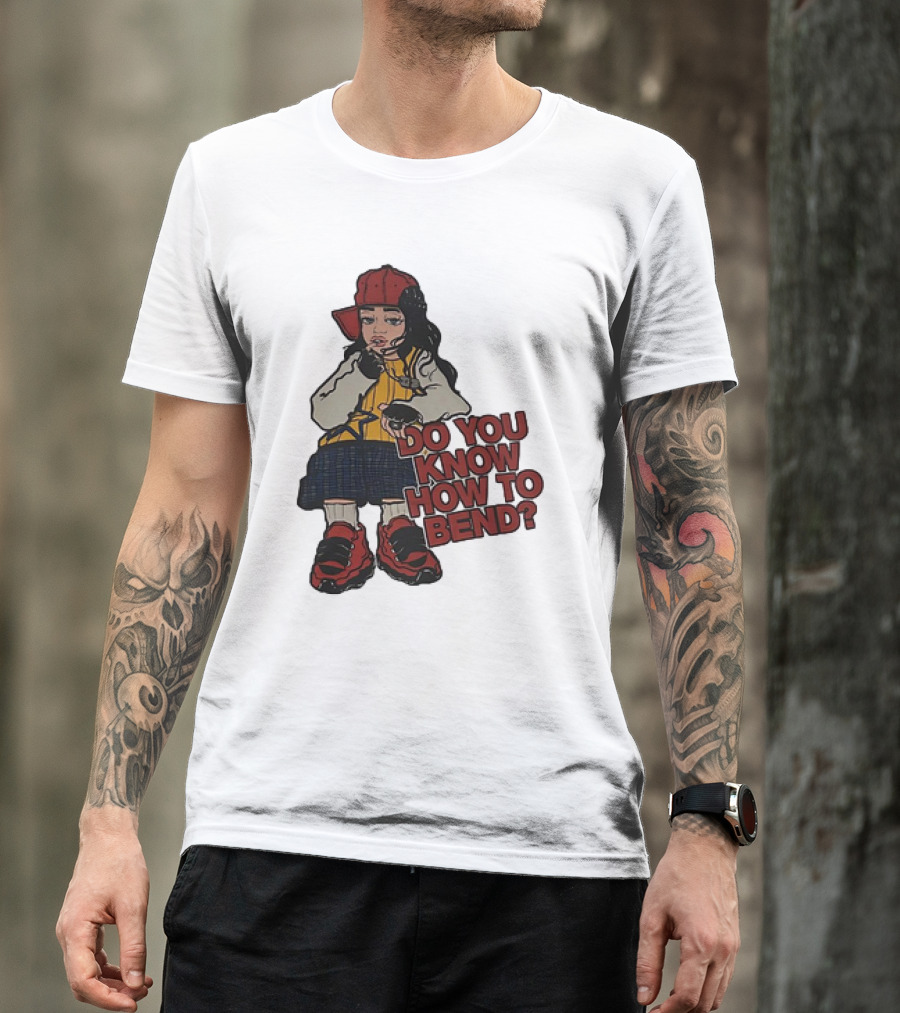 Do You Know How To Bend? Girl With Red Cap And Sneakers T-Shirt