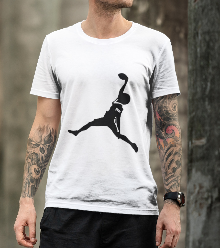 GW Catch Jump Silhouette Football Player T-Shirt