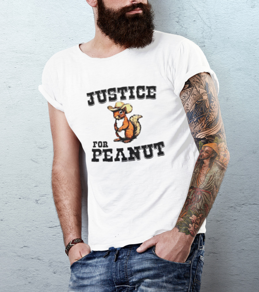 Justice For Peanut Cowboy Squirrel T-Shirt