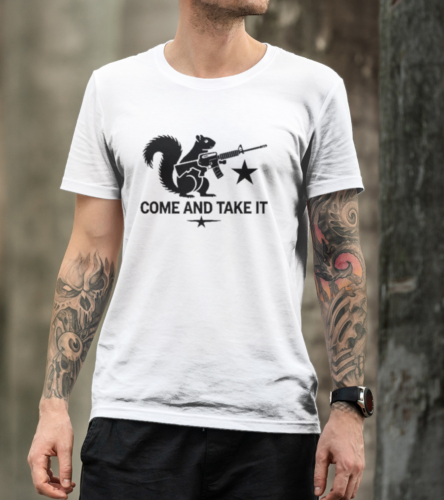Peanut The Squirrel Come And Take It 2024 Rifle Star T-Shirt