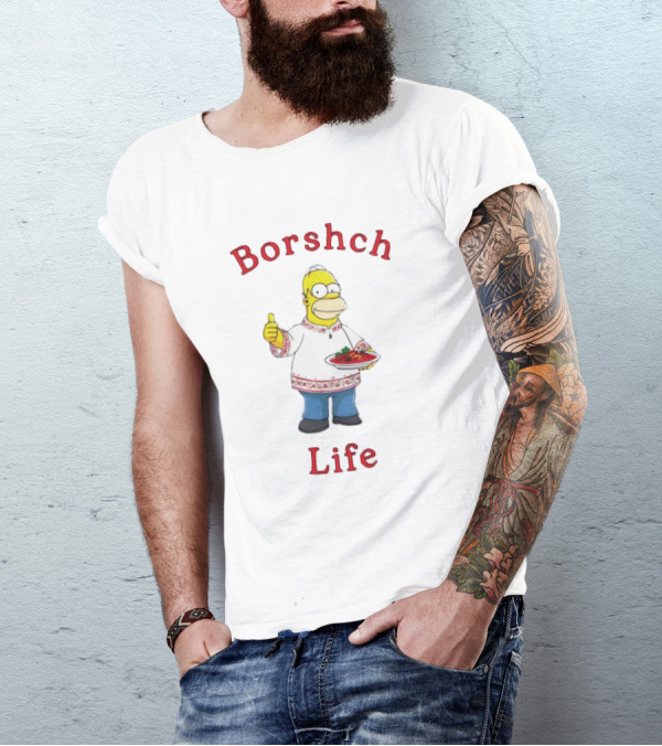 Borshch Life Homer Simpson Thumbs Up Ukrainian Borscht T-Shirt