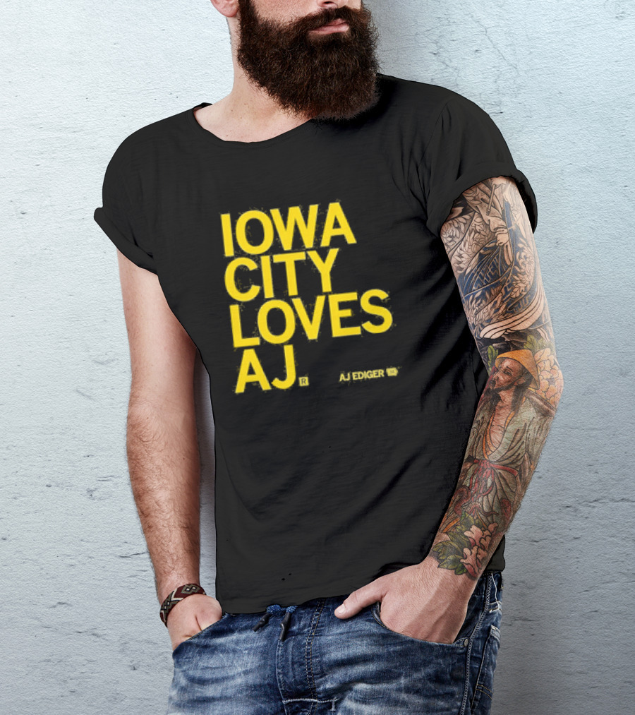 Iowa City Loves AJ Ediger T-Shirt