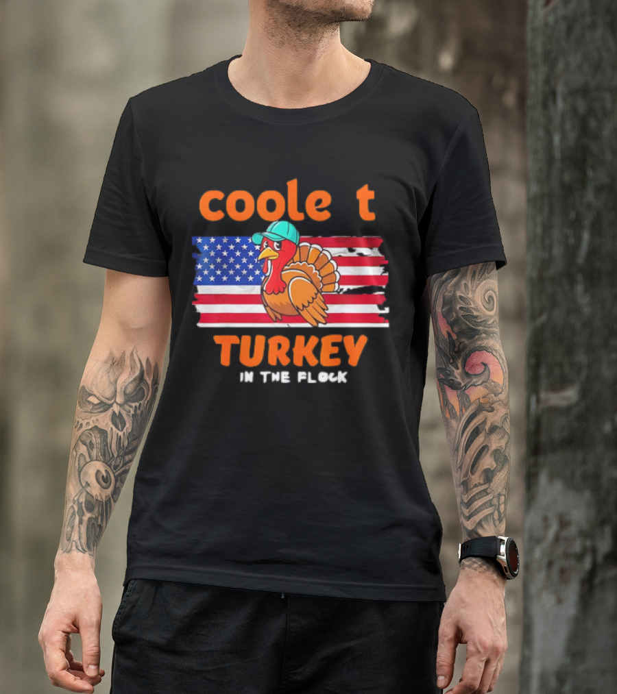 Cool Turkey USA Flag In The Flock T-Shirt