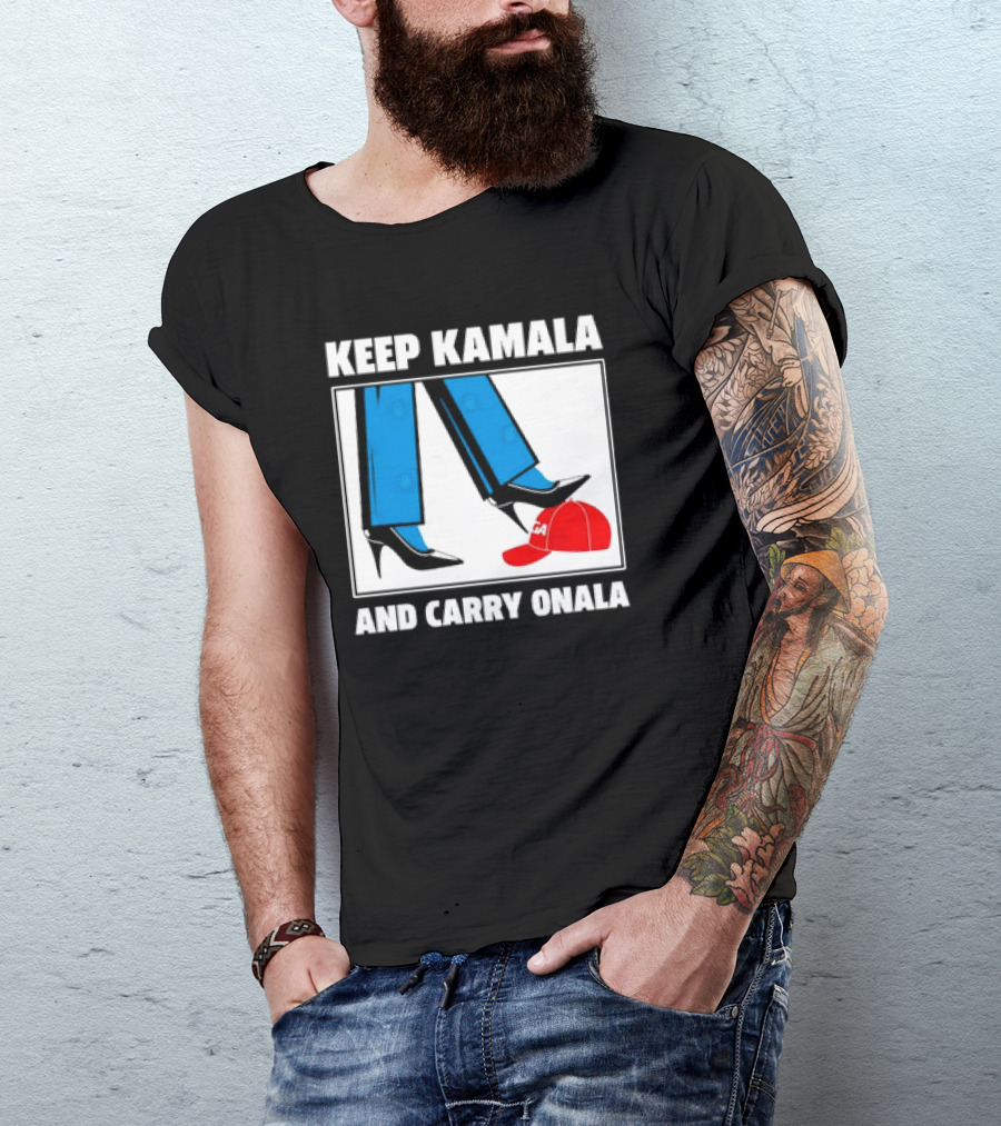 Keep Kamala And Carry On Ala Stepping On MAGA Hat T-Shirt