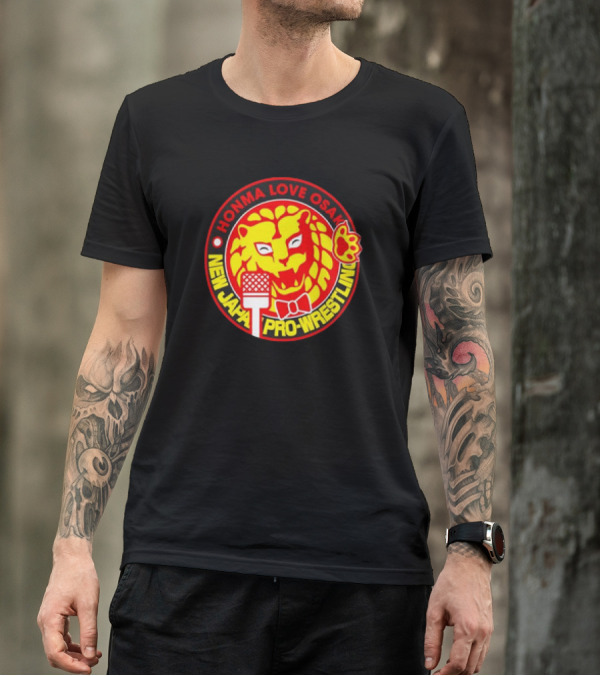 Honma Love Osaka New Japan Pro-Wrestling Lion Mark T-Shirt