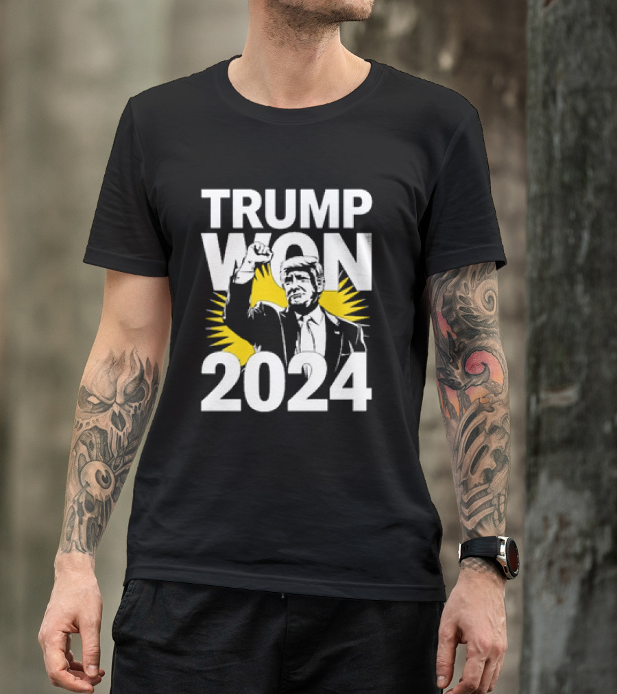 Trump Won 2024 Fiery Fist T-Shirt
