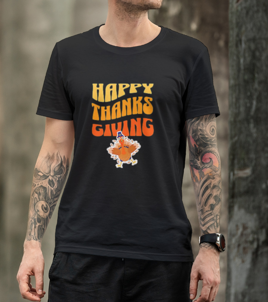 Happy Thanksgiving Holiday 2024 Turkey With Hat T-Shirt