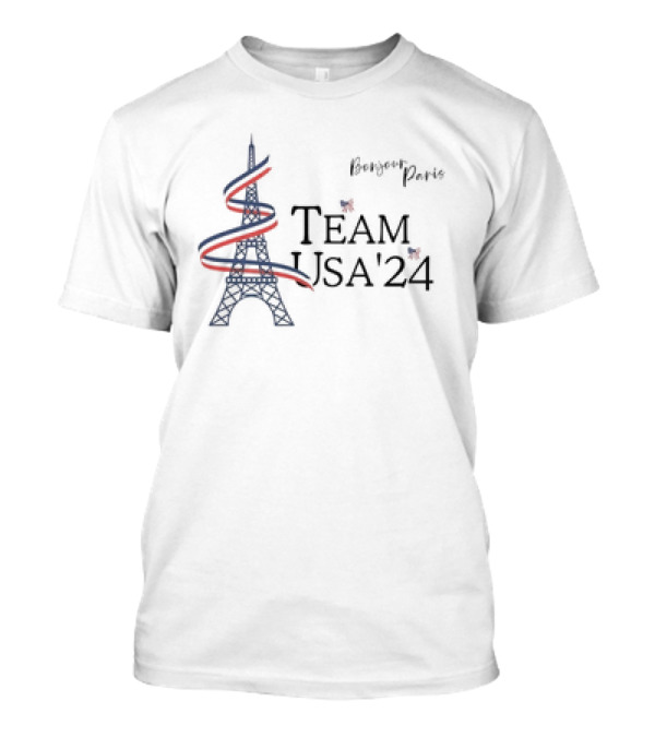 Bonjour Paris Team USA '24 Eiffel Tower Olympic Games T-Shirt