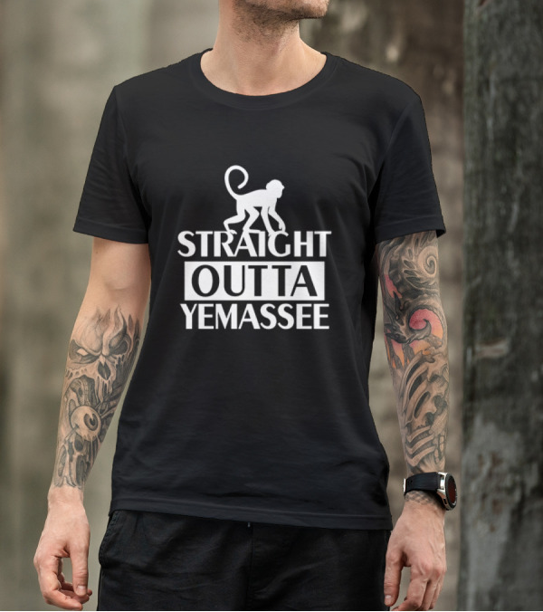Monkey Graphic Straight Outta Yemassee T-Shirt