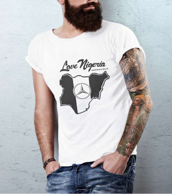 Love Nigeria Mowalola Mercedes Logo Map T-Shirt