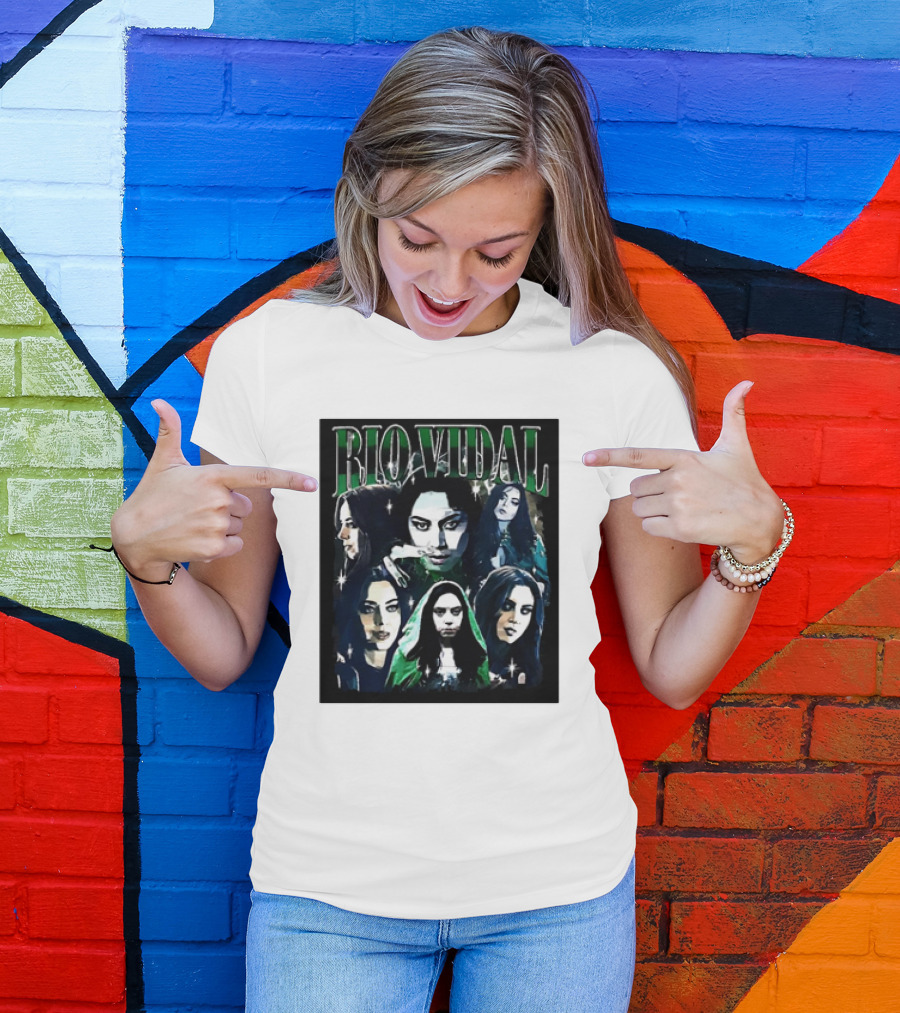 RIO VIDAL Marvel Comic Character Collage T-Shirt