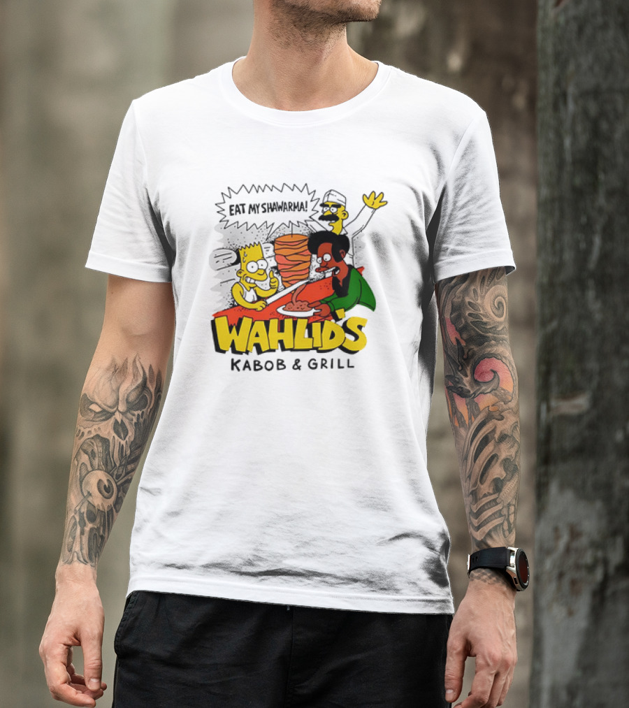 The Simpsons Wahlid's Eat My Shawarma Kabob And Grill T-Shirt