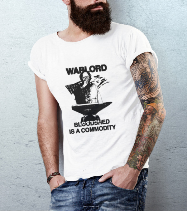 Warlord Bloodshed Is A Commodity American Flag Anvil T-Shirt