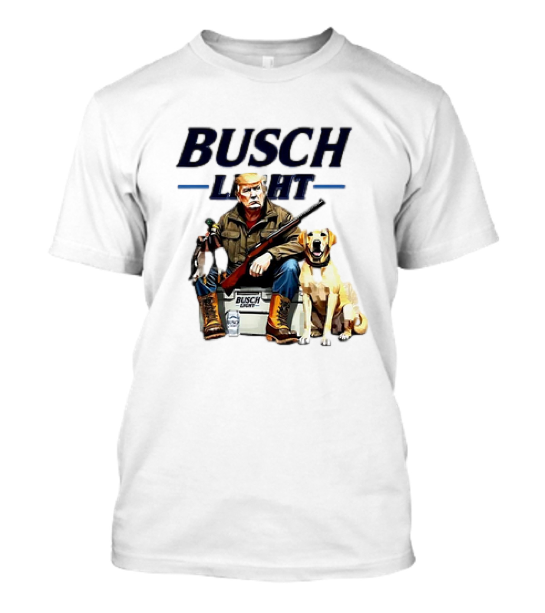 Busch Light Trump Hunting Dog And Beer Cooler T-Shirt