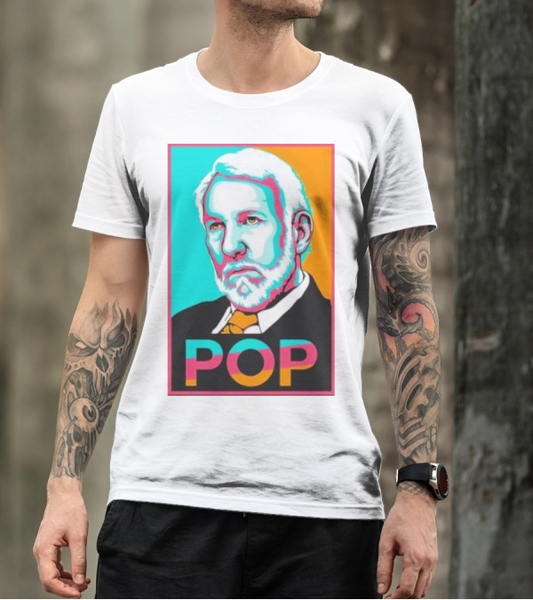 Raul Dominguez Jr Pop Retro Gregg Popovich T-Shirt