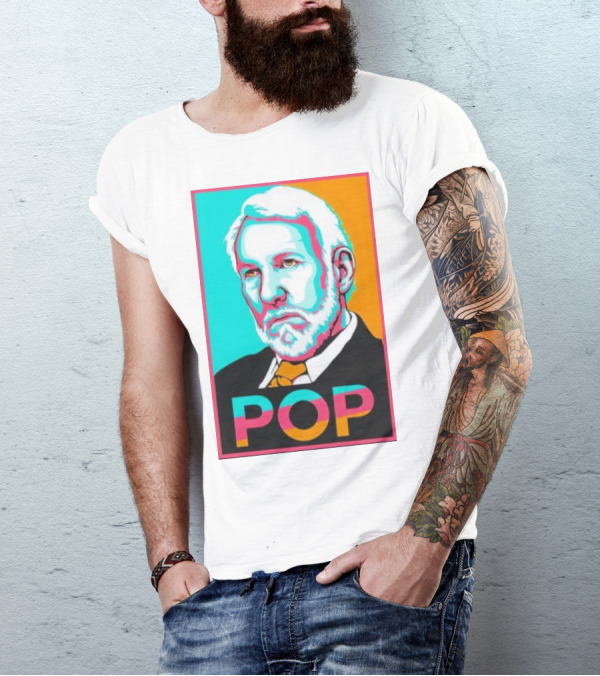 Raul Dominguez Jr Pop Retro Gregg Popovich T-Shirt