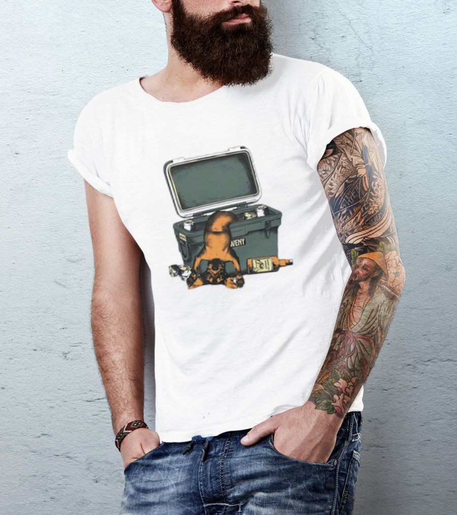 Whiskey Doxxie YETI Cooler Adventure T-Shirt