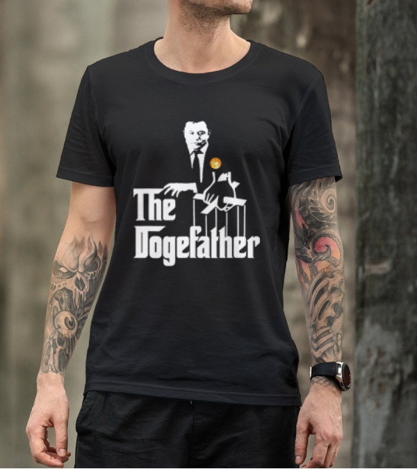 The Dogefather Elon Musk With Puppet And Doge Coin T-Shirt