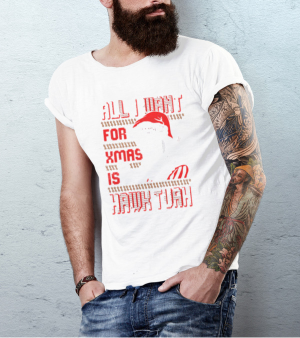 All I Want For Xmas Is Hawk Tuah Ugly Christmas T-Shirt