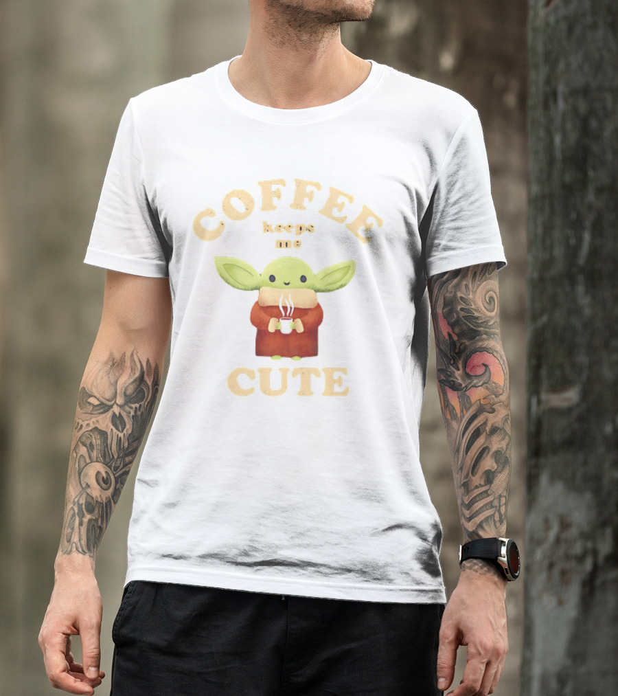 Coffee Keeps Me Cute Baby Yoda T-Shirt