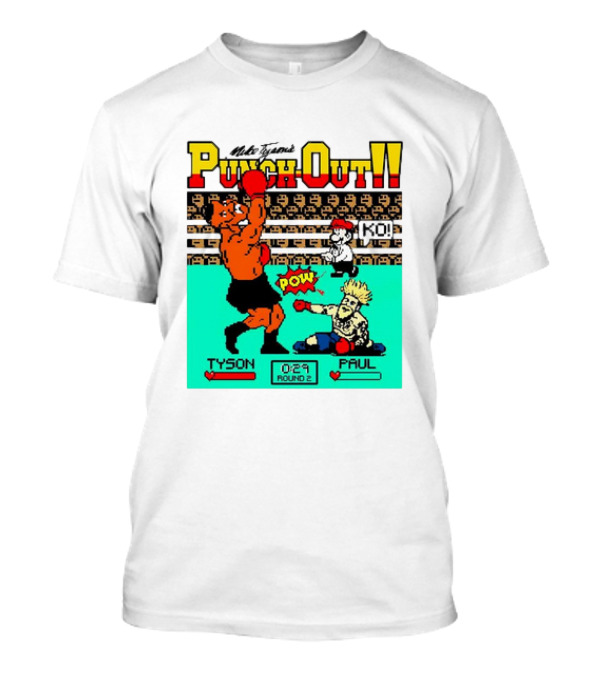 Mike Tyson’s Punch-Out KO Tyson POW Paul Round 2 Retro Game Boxing Match T-Shirt