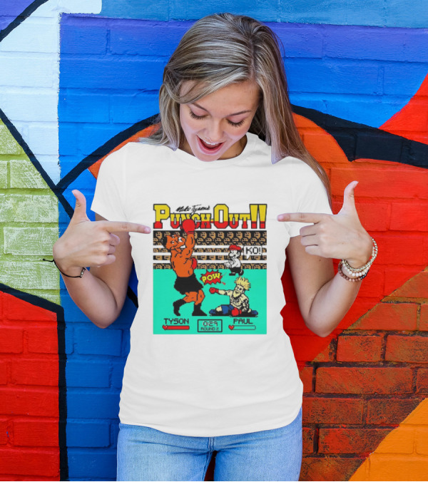 Mike Tyson’s Punch-Out KO Tyson POW Paul Round 2 Retro Game Boxing Match T-Shirt