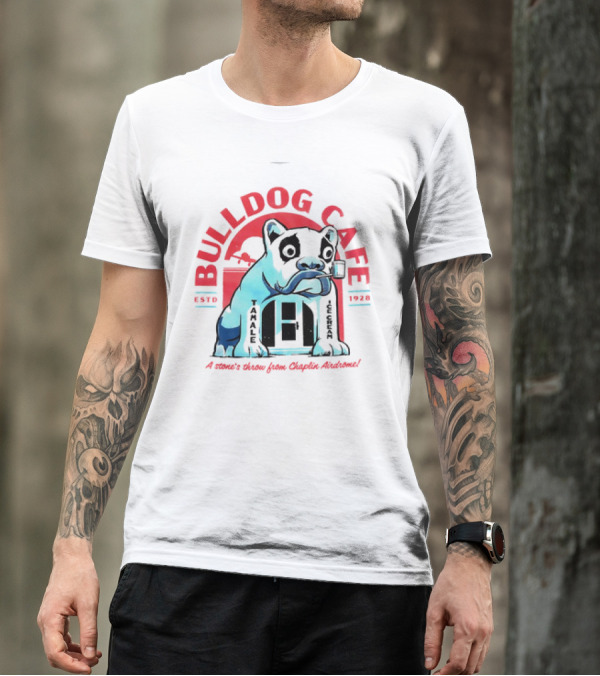 BULLDOG CAFE ESTD 1928 TAMALE ICE CREAM A Stone's Throw From Chaplin Airdrome T-Shirt