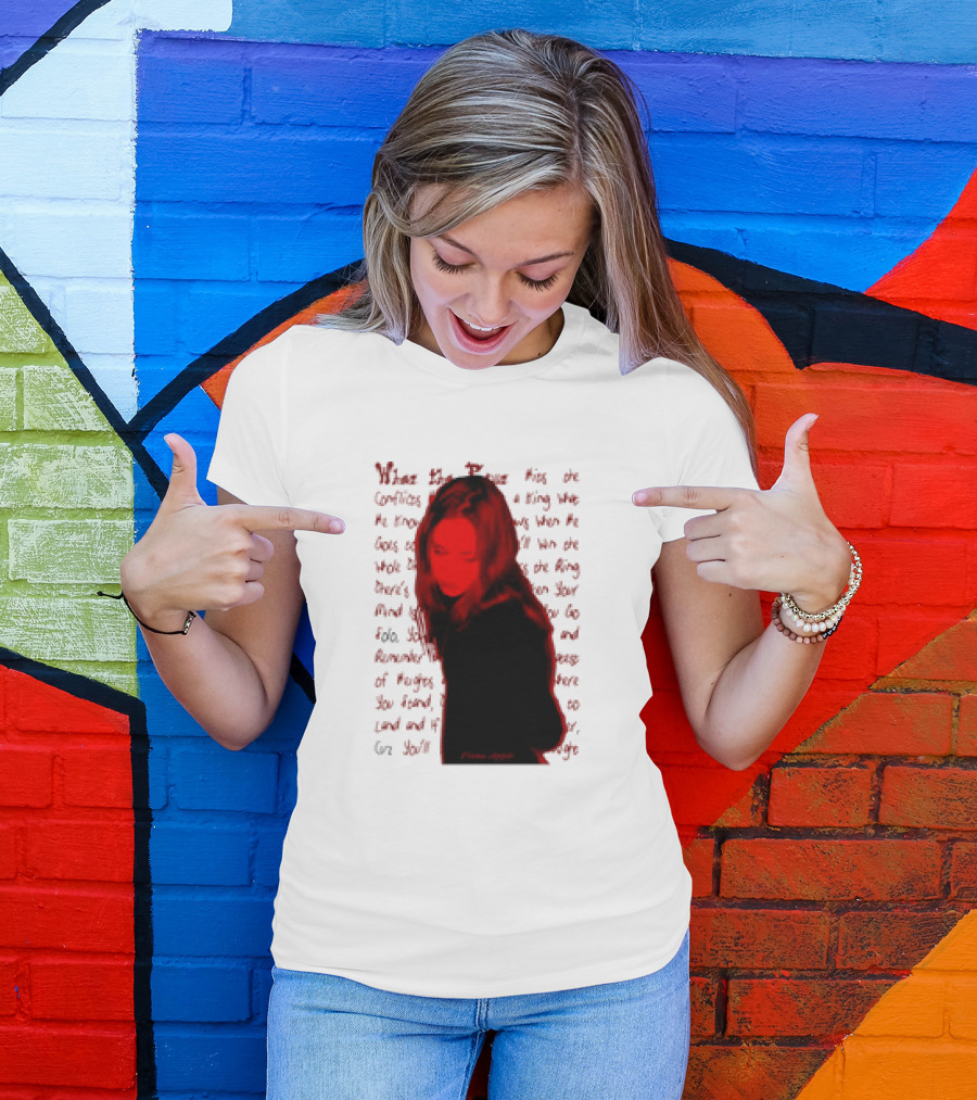 Fiona Apple When The Pawn Full Excerpt Bold Text Red T-Shirt