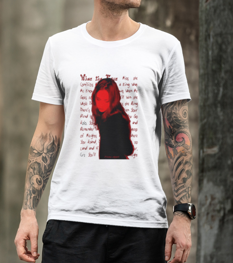 Fiona Apple When The Pawn Full Excerpt Bold Text Red T-Shirt