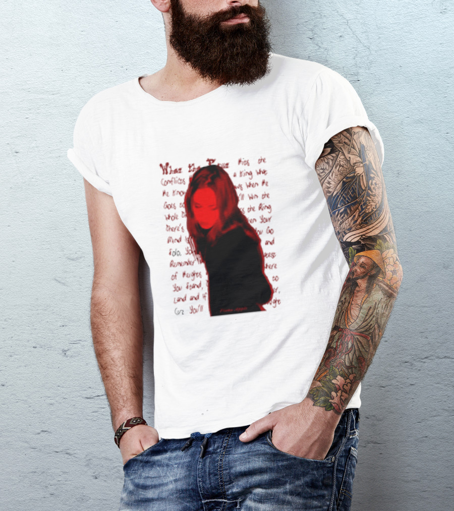 Fiona Apple When The Pawn Full Excerpt Bold Text Red T-Shirt