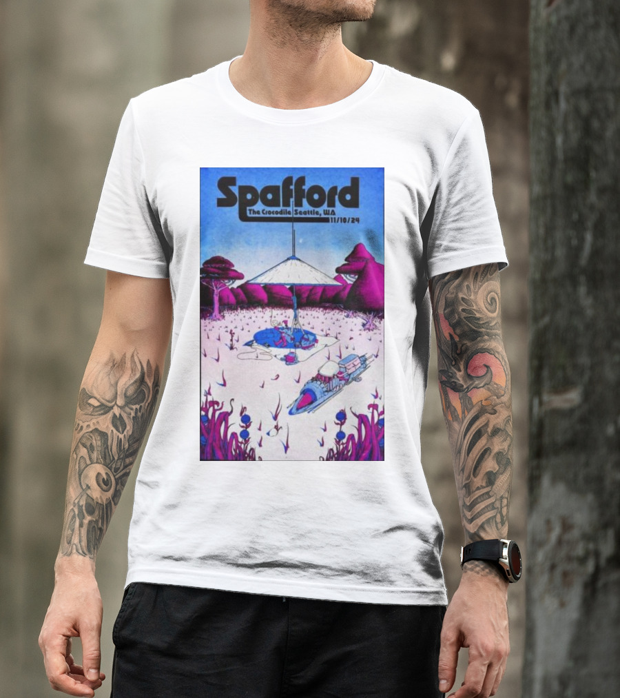 Spafford Live At The Crocodile Seattle 11/10/24 Vintage Sci-Fi Scene T-Shirt