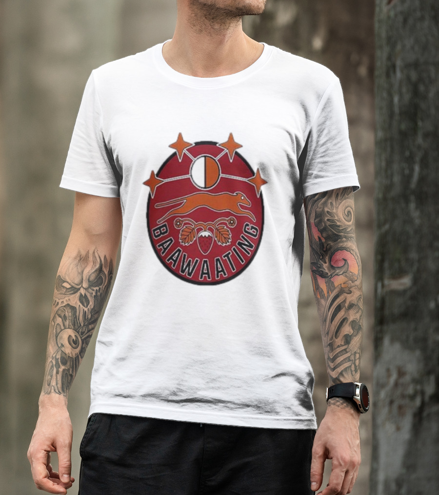 Indigenous Peoples Night 2024 Hockey Baawaating T-Shirt