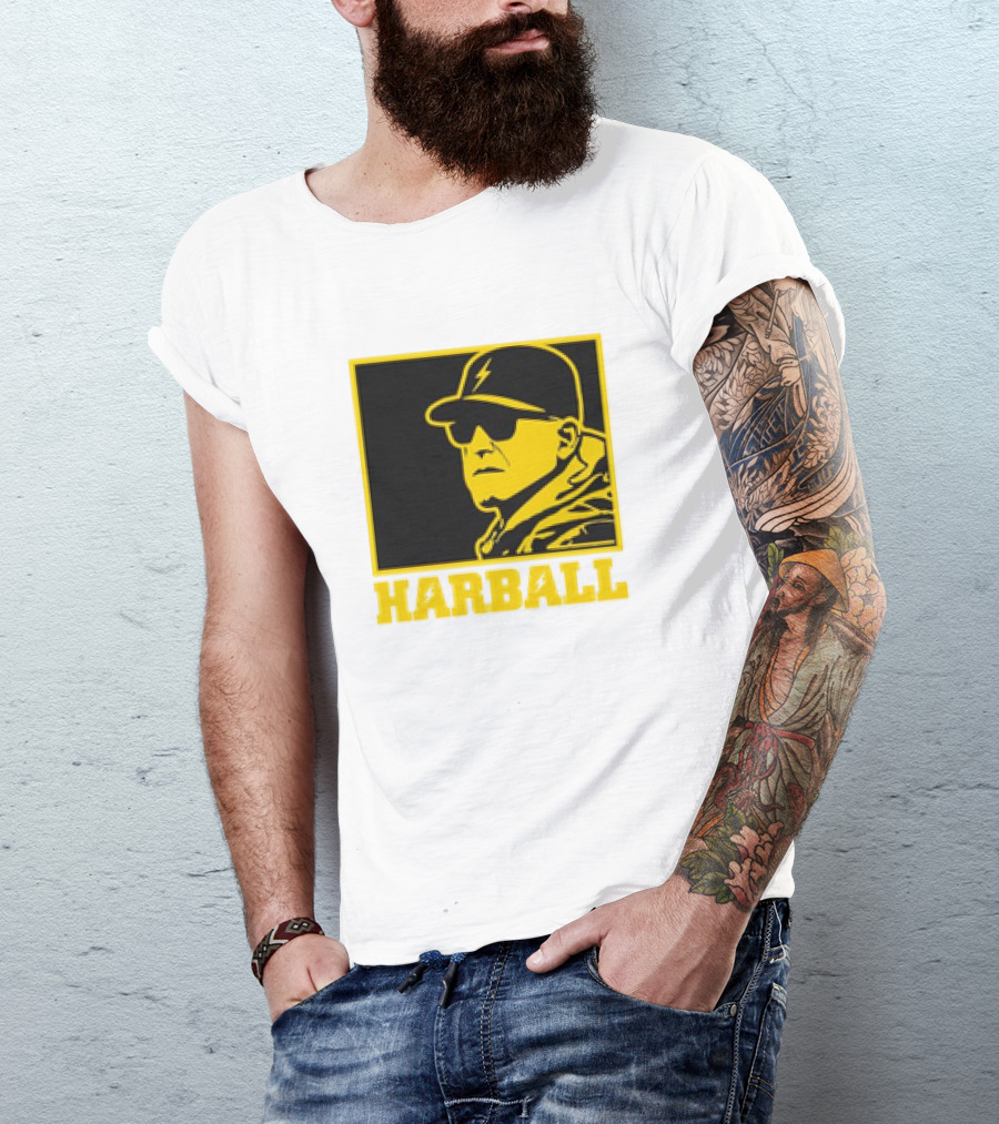 Los Angeles Chargers Harball Jim Harbaugh NFL Royal Iconic T-Shirt