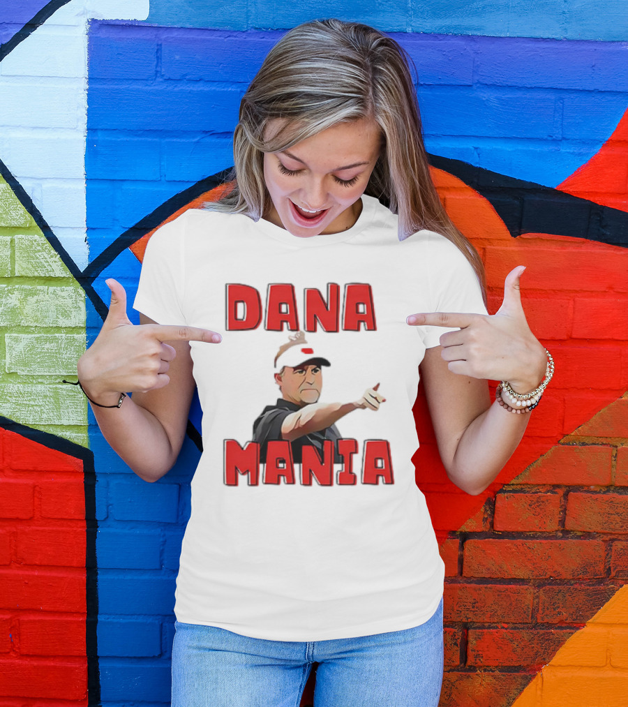 Dana Mania Nebraska Cornhusker Enthusiasm Pointing T-Shirt