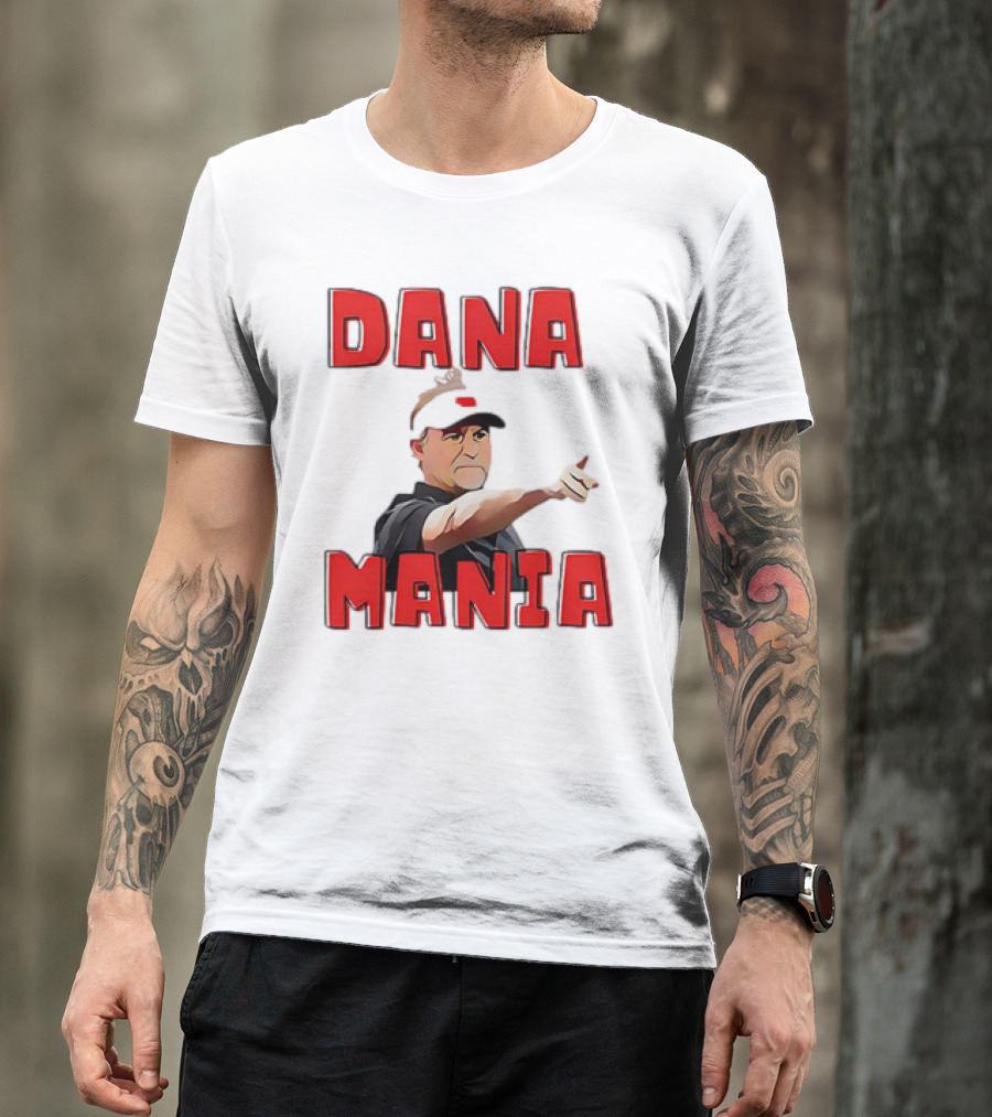 Dana Mania Nebraska Cornhusker Enthusiasm Pointing T-Shirt