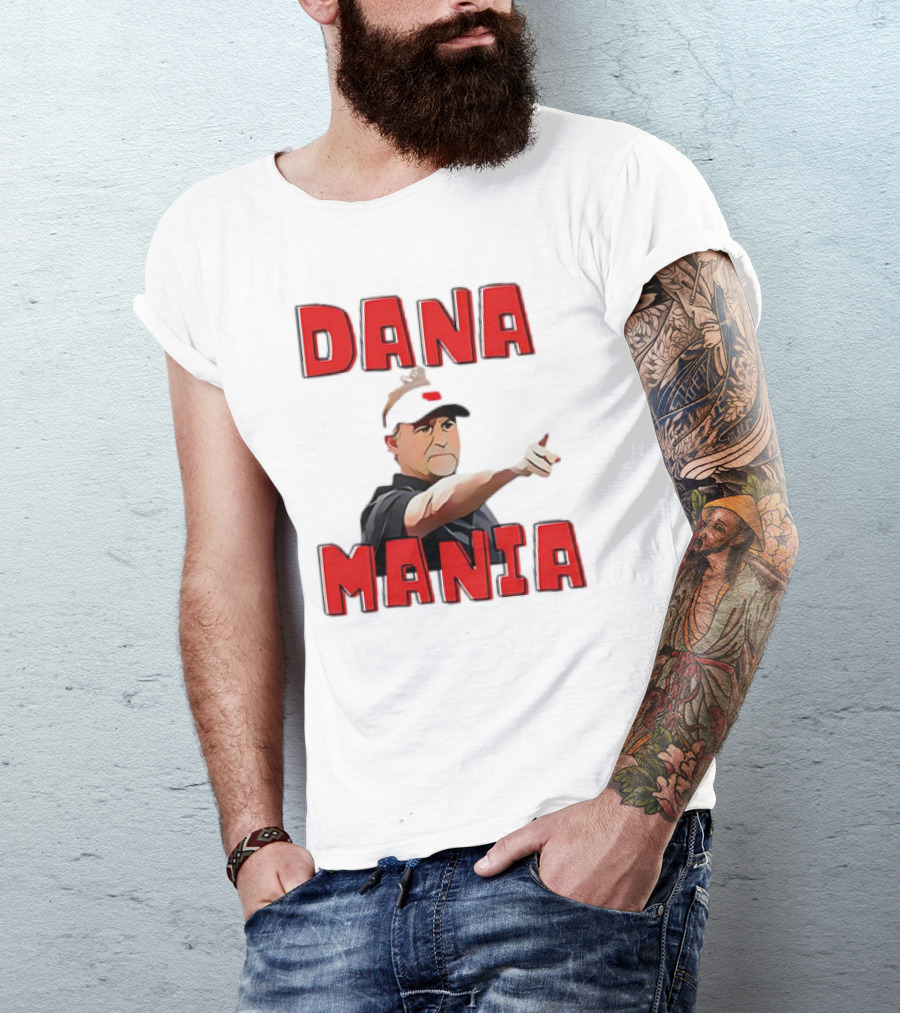 Dana Mania Nebraska Cornhusker Enthusiasm Pointing T-Shirt