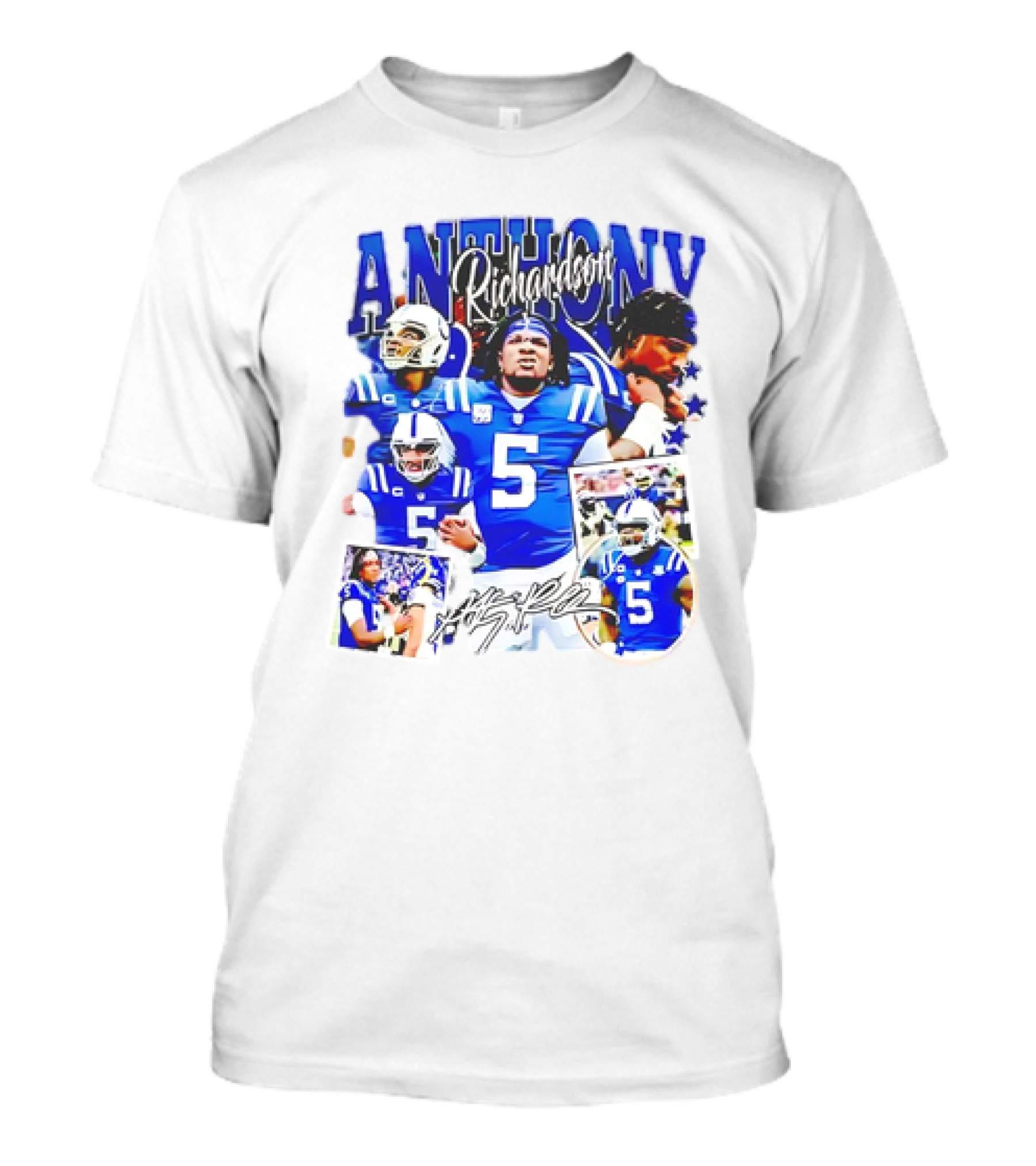 Anthony Richardson Indianapolis Colts Number 5 Collage T-Shirt