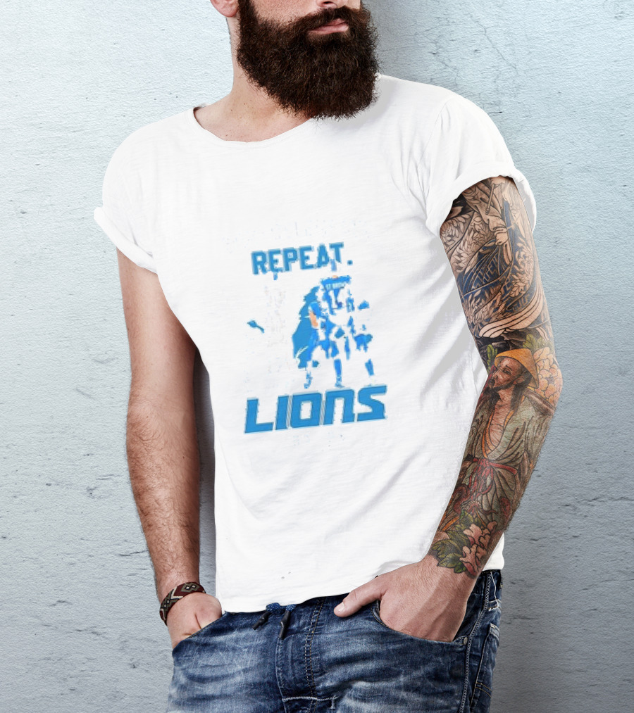 Repeat Lions Win Celebrate One Pride Detroit Lions T-Shirt