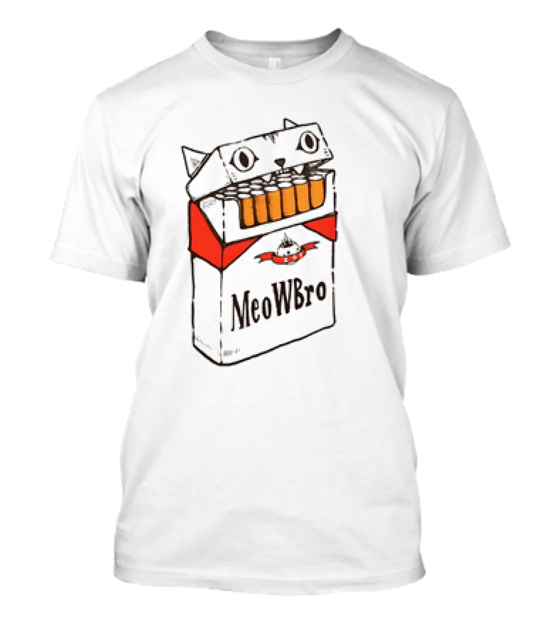 MeoWBro Cute Cat Cigarettes Pack T-Shirt