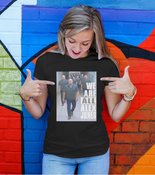 We Are All Alex Jones Multiple Clones Walking In Tunnel T-Shirt