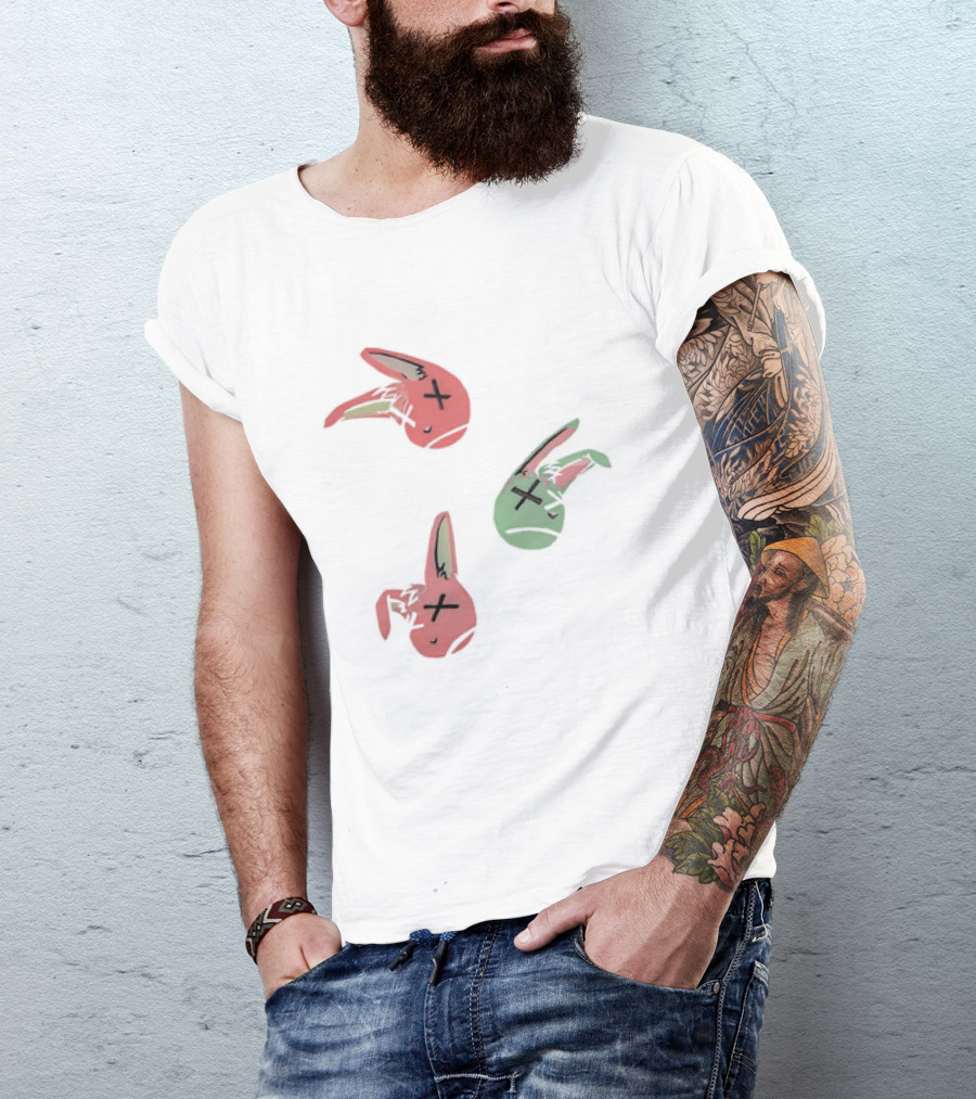Lucky Rabbit Squad Duck Season Pastel Bunny Heads T-Shirt