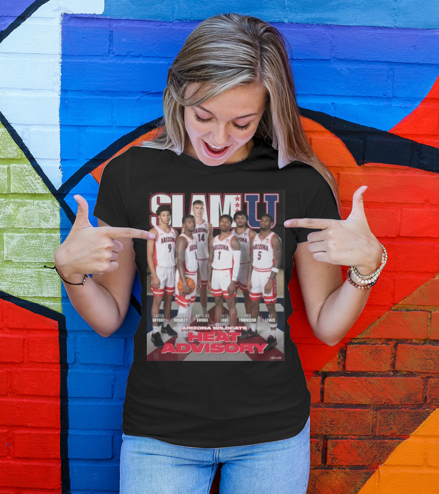 SLAM U Arizona Wildcats Heat Advisory Basketball T-Shirt