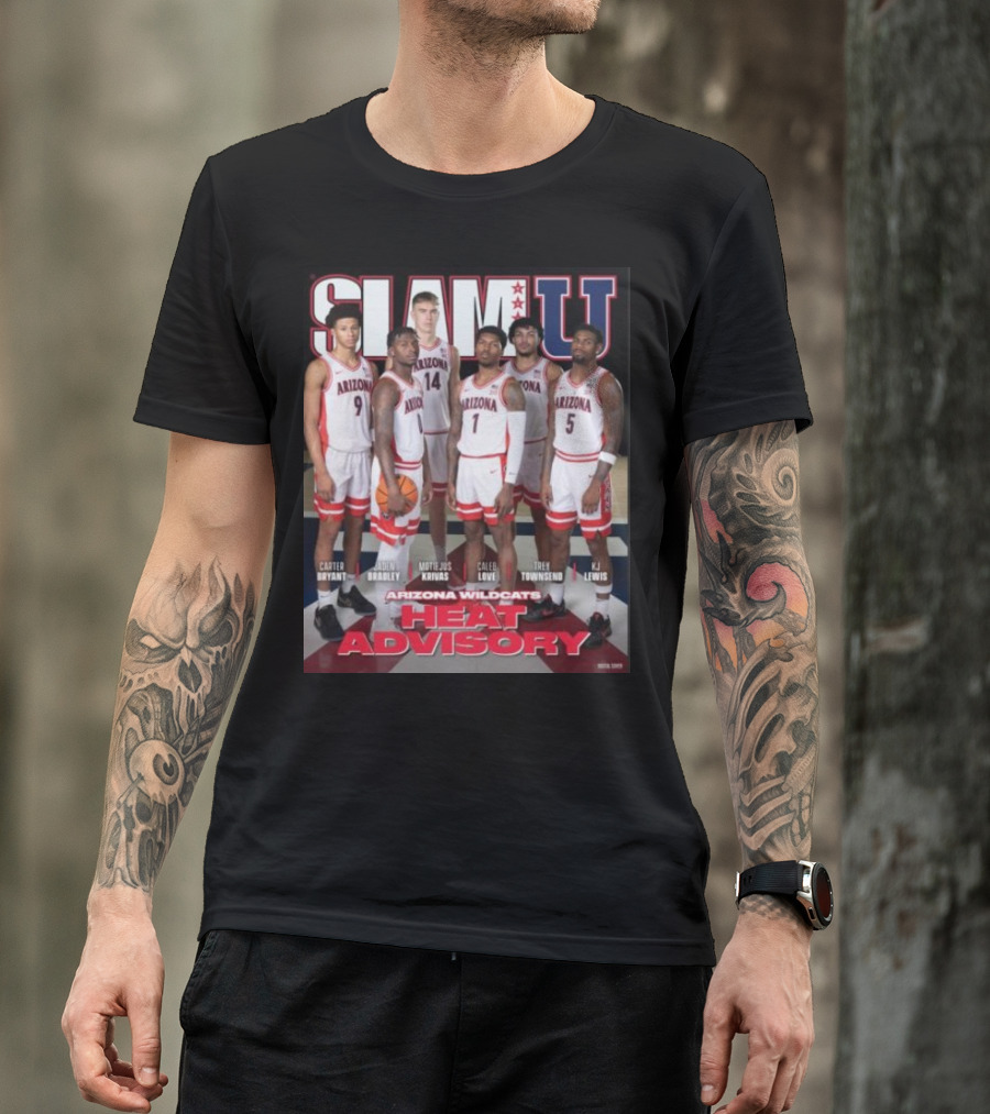 SLAM U Arizona Wildcats Heat Advisory Basketball T-Shirt