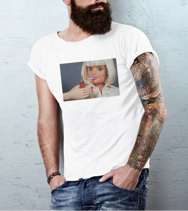 Barbie Smoking Cigarettes Doll With Lighter T-Shirt