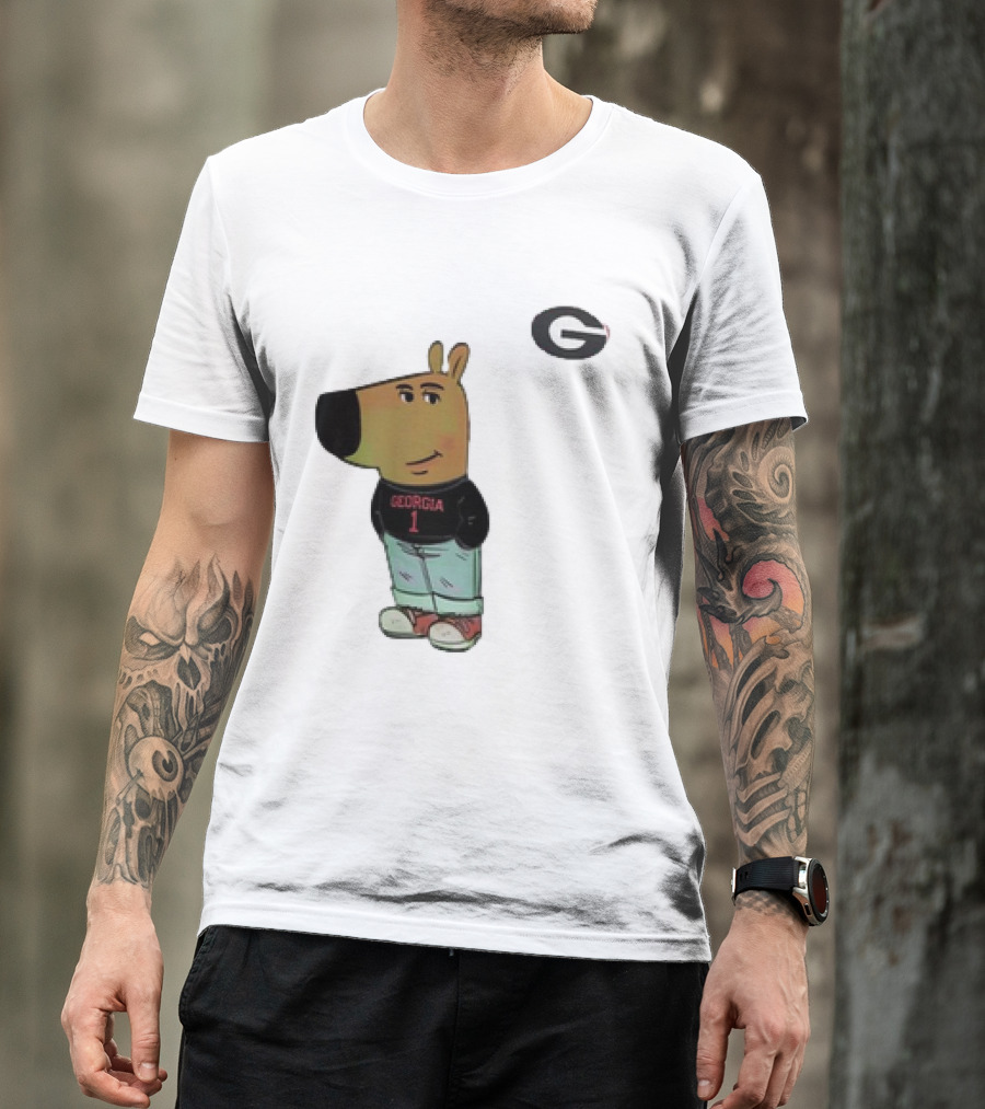 Georgia Bulldogs I Am Just A Chill Guy G Logo Cartoon Character T-Shirt