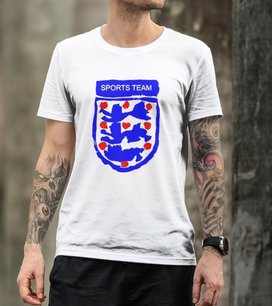 Sports Team Three Lions England Badge Crest T-Shirt