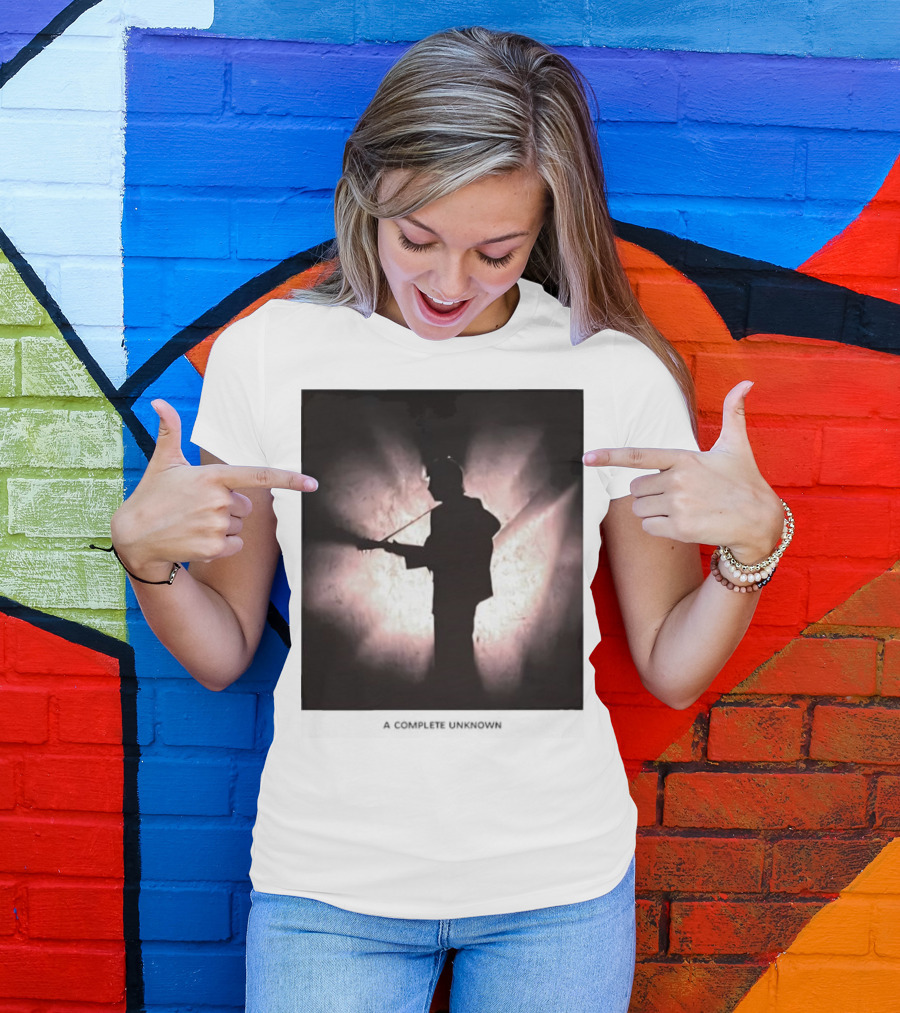 A Complete Unknown Retro Silhouette Illuminated Stage Presence T-Shirt