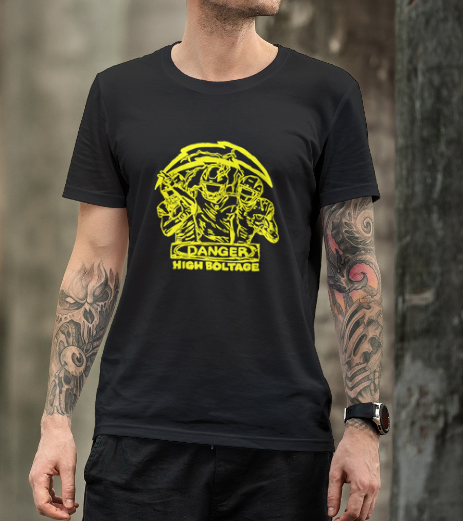 Chargers Danger High Voltage Football Players T-Shirt