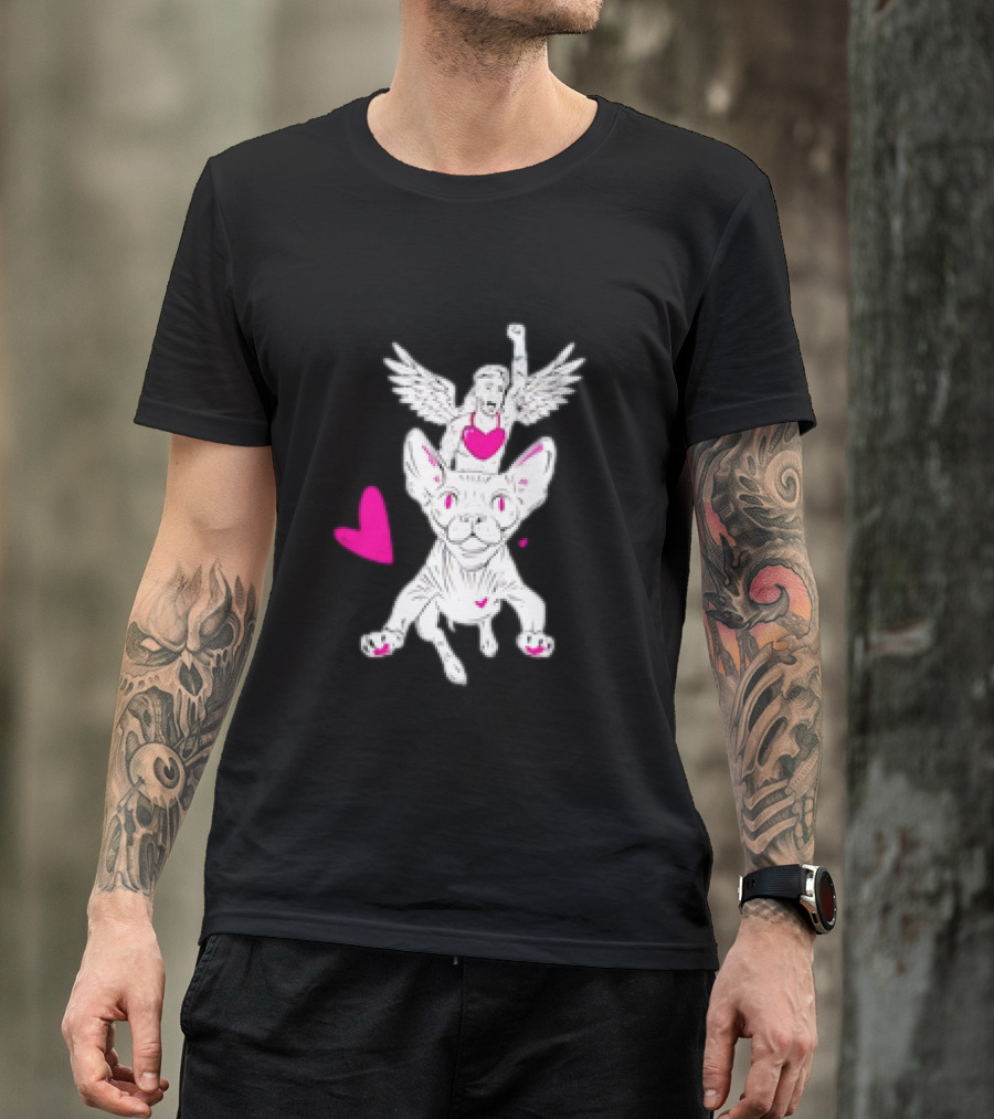 Love Doug Sphinx Angel And Cat With Hearts T-Shirt